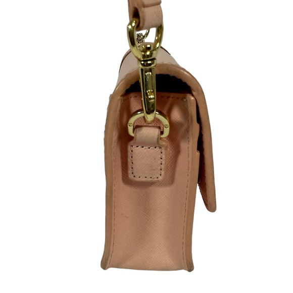 Genuine Tory Burch leather Robinson mini Spectator crossbody bag shell pink - Picture 10 of 13